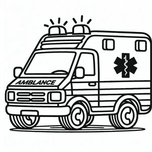 An ambulance with a star of life on top of it