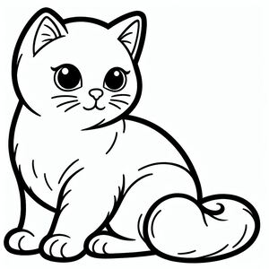 A black and white drawing of a cat 4