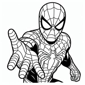A spider man coloring page