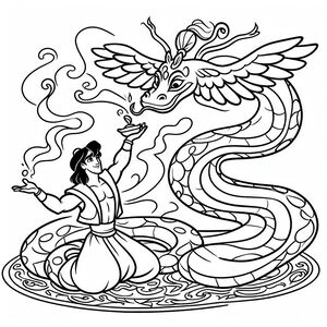 Aladdin And a Giant Snake