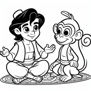 Aladdin And Monkey Abu