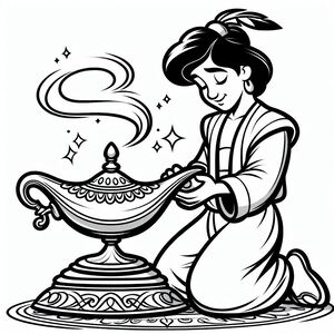 Aladdin Found the magic lamp