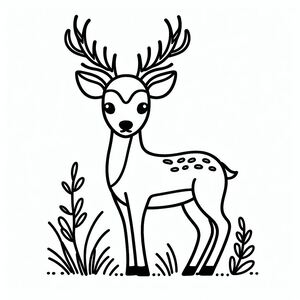 A deer that is standing in the grass