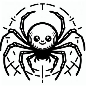 A black and white drawing of a spider 2
