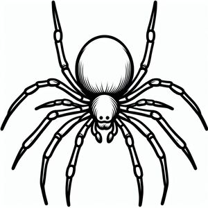 A black and white drawing of a spider 3