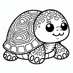 A cute little turtle with a big smile on its face