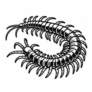 A black and white drawing of a spiral design