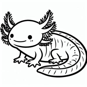 A black and white drawing of a lizard