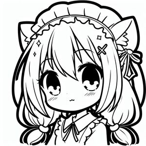 A girl with long hair and a bow in her hair 3