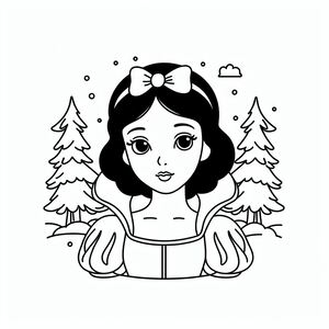 A girl with a bow on her head