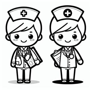 A nurse and a nurse with a stethoscope