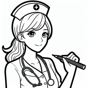 A nurse with a stethoscope in her hand