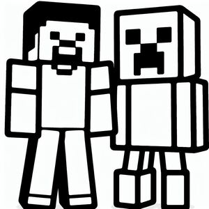 Minecraft Steve and Creeper