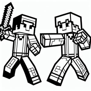 Minecraft Fight Scene