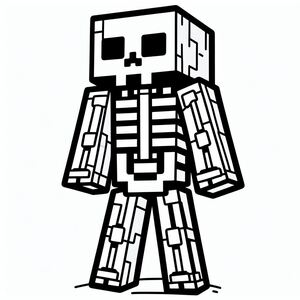 Bộ xương hoạt hình Minecraft