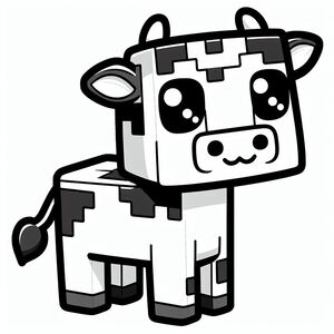 Baby Mooshroom Cow from Minecraft