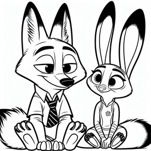 Nick and Judy from Zootopia