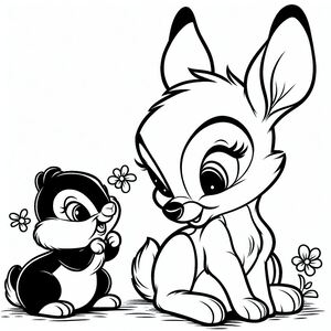 Thumper Looks At Bambi
