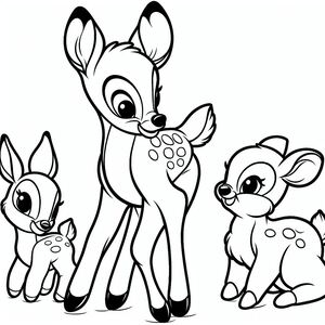 Bambi, Thumper And Roe
