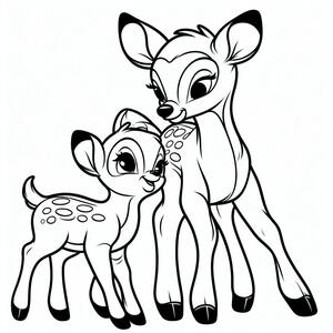 Bambi With His Mom