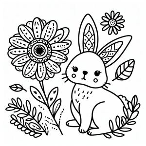 Flower And Rabbits