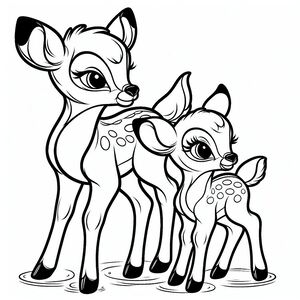 Bambi And Its Mom