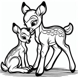 Bambi Faline And His Mom