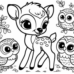 Bambi, His Mom And Owl