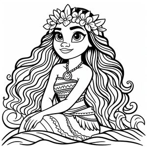 A girl with long hair and a flower in her hair 4