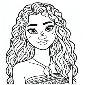 A girl with long hair and a flower in her hair 4