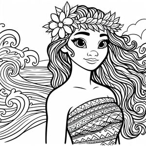 A girl with a flower in her hair