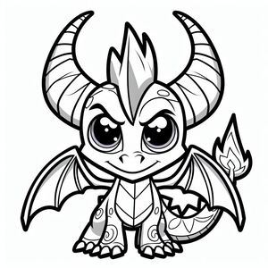 A cartoon character with horns and horns