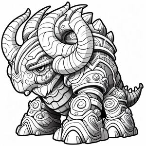 A drawing of an animal that is very detailed
