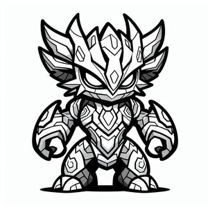A drawing of a character from the video game