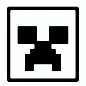 A black and white picture of a square sign