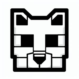 A black and white picture of a cat's face
