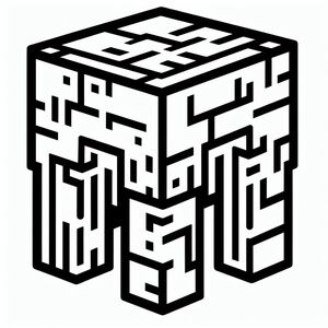 A black and white image of a cube