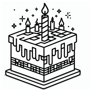 A birthday cake with candles on it