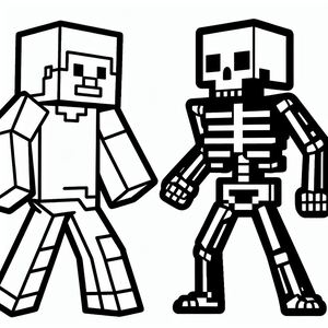 A black and white image of a skeleton and a skeleton 3