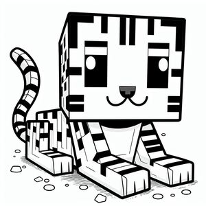 A black and white drawing of a cat
