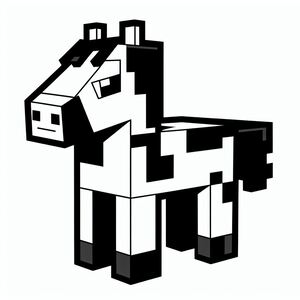 A black and white picture of a horse