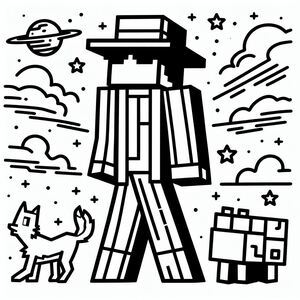 A black and white drawing of a tower