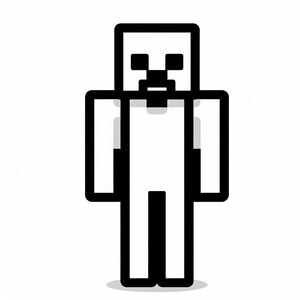 A black and white picture of a man with a pixelated face