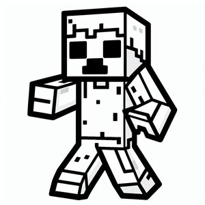 Hình ảnh một nhân vật minecraft cầm một chiếc hộp