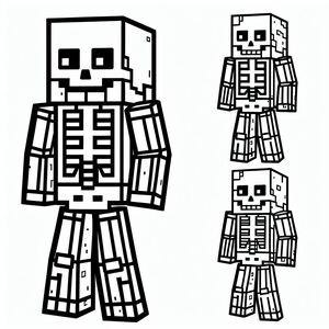 A black and white drawing of a skeleton
