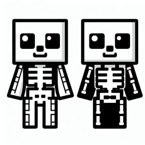 A black and white picture of a couple of robots