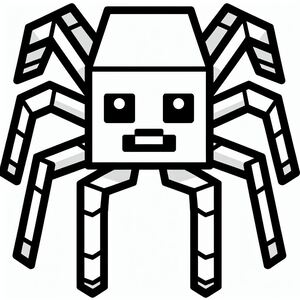 A black and white drawing of a spider 3