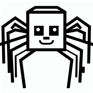 A black and white drawing of a spider 4