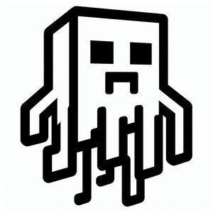 A black and white image of an octopus