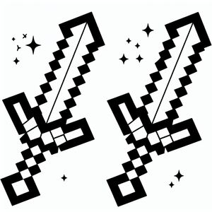 A black and white image of a pattern with stars
